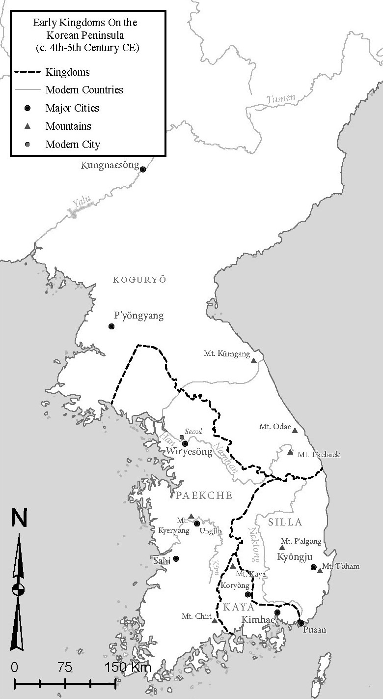 Early Kingdoms on the Korean Peninsula map